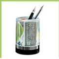 Round Pen Holder and Digital Clock